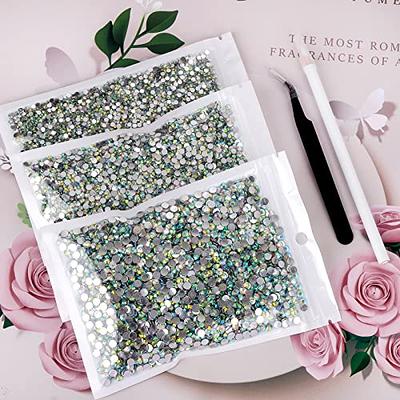  25000Pcs White Resin Flatback Rhinestone, 3mm 4mm