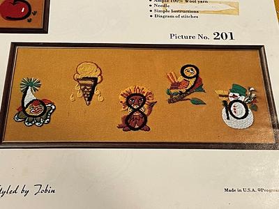 Rare Vintage Children's Number Game 6, 7, 8, 9, 10 Wool Crewel Embroidery  Kit Progress By Tobin Bird Clown Lion Snowman Ice Cream Cone - Yahoo  Shopping