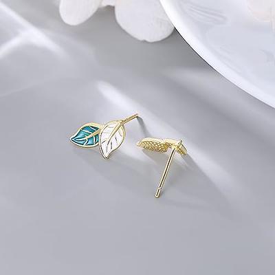 Leaf Earrings ,Tiny Leaf Earrings, Small Simple Leaf Earrings Silver - Shop  AZTIQUE Earrings & Clip-ons - Pinkoi
