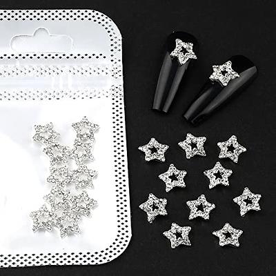 15Pcs Alloy Star Nail Charms Rhinestones for Nails 3D Stars Nail Art Charms  Silver Star Nail Gems with Nail Rhinestones Designs Nail Jewelry for