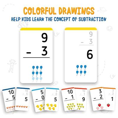 merka Home Schooling Materials Subtraction Flash Cards Preschool Math  Workbook Touch Math Set of 169 Cards Learning Resources Math Flashcards for  Kids - Yahoo Shopping