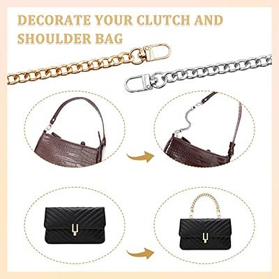 SUPRBIRD Purse Chain Strap Purse Strap Extender DIY Flat Chain Strap Handle  Bag Accessories Charms Decoration for Purse Handbags Shoulder Bag (7.9