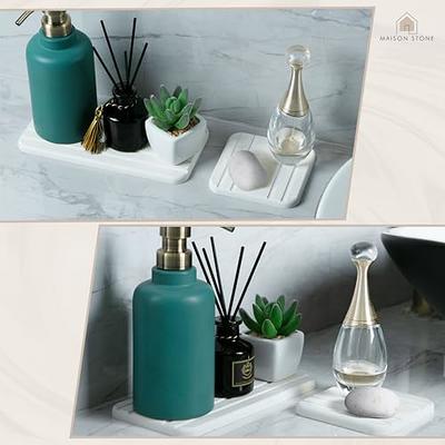 BBK Bathroom Vanity Tray 11.8 in- 2 Pack(Large) Silicone Bathroom Tray for  Counter, Perfume Key Trinket Ring Tray, Decor Soap Dispenser Countertop