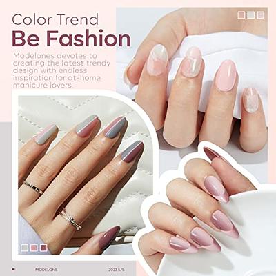 Gellen Gel Nail Polish Kit with UV Light, 6 Nudes Grey Colors Gel Polish  with UV LED Nail Lamp No Wipe Base Top Coat, Gel Nail Polish Starter Kit  with