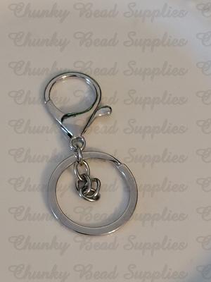Split Keyrings With Chains Silvery Key Chains Rings - Temu