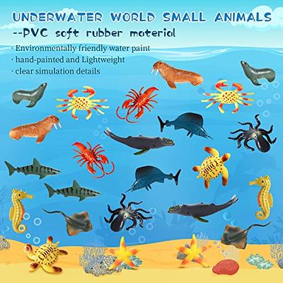 118 Pcs Under the Sea Party Favor Set with Undersea Animal Bath Toys  Supplies Model Ocean