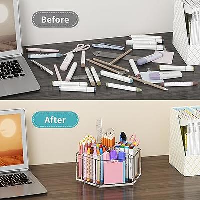 Pen+Gear Desktop Organizers Clear Carousel Storage Tray-360 Degree