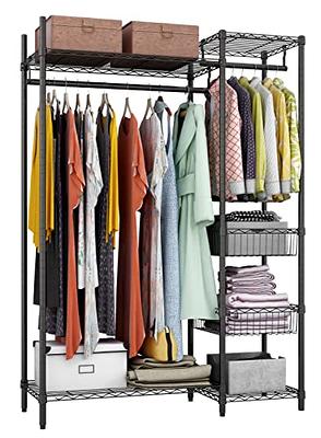 Xiofio 6 Tiers Heavy Duty Garment Rack,Clothing Storage Organizer