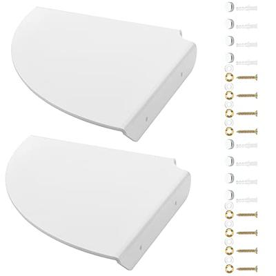 Forbena White Floating Shelves for Bathroom Organizer Over Toilet, Bathroom  Shelves Wall Mounted with Towel Rack, Small Corner Wall Shelf for Bedroom