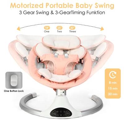 Baby Swing for Infants, Baby Rocker with 5 Point Harness, Bluetooth Support Baby  Swing, 10 Preset Lullabies. 3 Speed Natural Baby Swing, Infant Swing with  Remote Control and 3 Hanging Toys, Pink - Yahoo Shopping