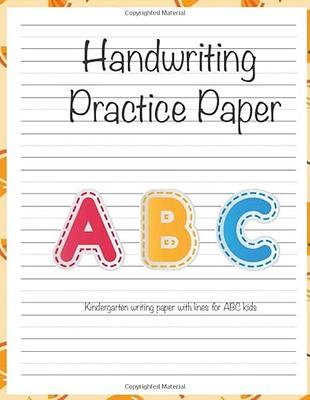Kindergarten writing paper with lines for ABC kids : Writing Paper for kids  with Dotted Lined - 110 pages 8.5x11 Handwriting Paper 