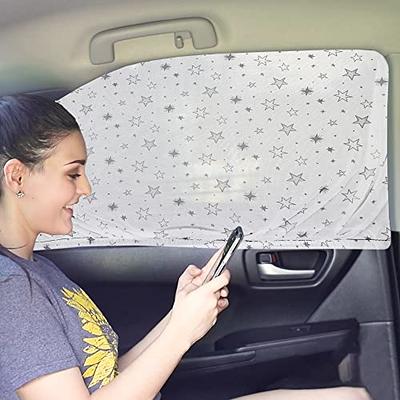 Car Window Shades, 2 Pack Breathable Mesh Side Car Window Sun Shade,  Stretchy Car Window Screen for Sun Protection, Car Window Covers for  Rear/Back Window for Privacy 
