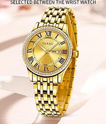  Ladies Watches for Small Wrist Watch for Women OLEVS Watch  Women Stainless Steel Rose Gold Watches for Women White Face Women's Wrist  Watch with Date Quartz Waterproof Watch Women Gift,reloj para