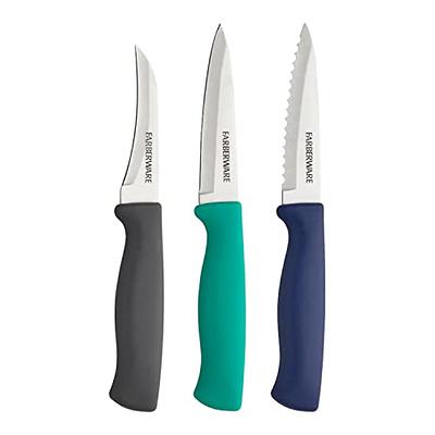 Farberware Stainless Steel Chef Knife Set, 3-Piece, Blue - Yahoo