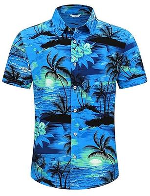 SheLucki Hawaiian Shirt for Men, Unisex Summer Beach Casual Short Sleeve  Button Down Shirts, Printed Palmshadow Clothing Palm Tree Blue M - Yahoo  Shopping