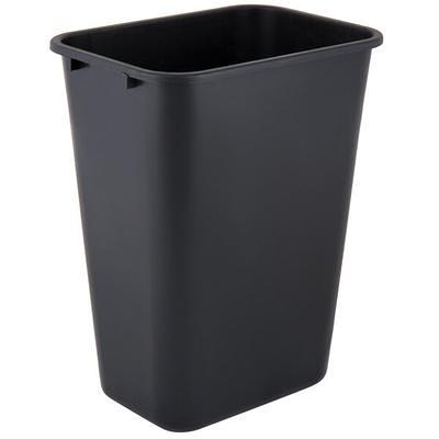 Lavex 10 Gallon Black Round Commercial Trash Can and Lid