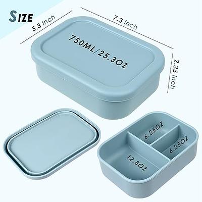 Keweis Silicone Bento Box, 3-Compartment 25oz Lunch Box Container with  Lids, Leak-Proof Salad Bento Boxes, Hard-Shell Silicone, Airtight,  Microwave, Dishwasher and Freezer Safe - Yahoo Shopping