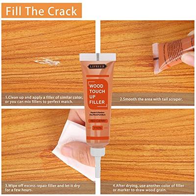 Wood Repair Kit 12 Colors Resin Filler Restore Finish for Wood Furniture  Touch Up Paint, Laminate Floor Repair Kit for Scratches, Stains, and Holes