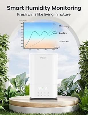 4L Ultrasonic Cool Mist Humidifier with Automatic Humidity Monitoring