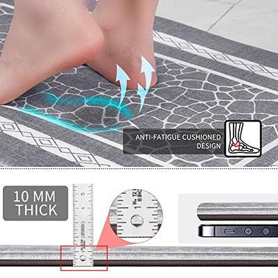 ASPMIZ Modern Kitchen Floor Mat Anti Fatigue Cushioned, Marble Kitchen  Runner Rug Non Slip Washable, Waterproof Comfort Standing Mat PVC Doormat  Gel