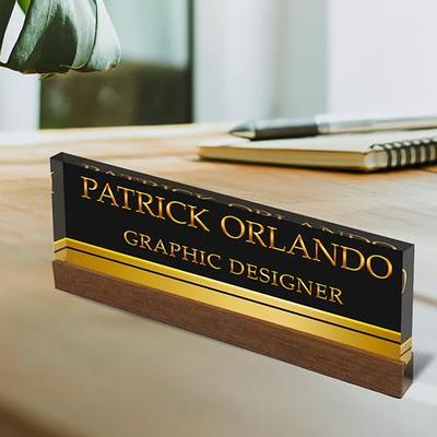 Gold Desk Name Plate