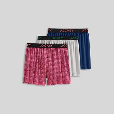 Jockey Generation™ Men's Microfiber Boxers 3pk - Gray/Navy Blue/Red XL -  Yahoo Shopping