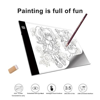 LED Copy Board Light Tracing Box Ultra-Thin USB Power Dimmable Brightness  Cable Copy Drawing Board Tracing Table Glow Premium Light Board for Artists, Drawing, Sketching, Animation (A4) - Yahoo Shopping