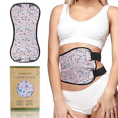 Castor Oil Breast Pads Castor Oil Compress Pack ,Anti Oil Leak ,Machine  Washable, Breast Castor ,Castor for Women Daily Use White 