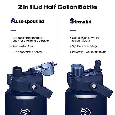 Half Gallon Insulated Water Bottle with 2-in-1 Lid (Chug Lid/Straw