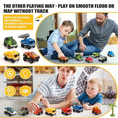  Tracks Cars Only Replacement, Flex Track Race cars for Magic  Tracks Glow in the Dark, LED Lights Up Battery Operated Snap N Glow Trax  cars Accessories, Compatible with Most Car Tracks
