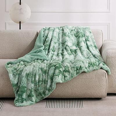 Bedsure Fuzzy Blanket for Couch Sage Green Soft and Comfy