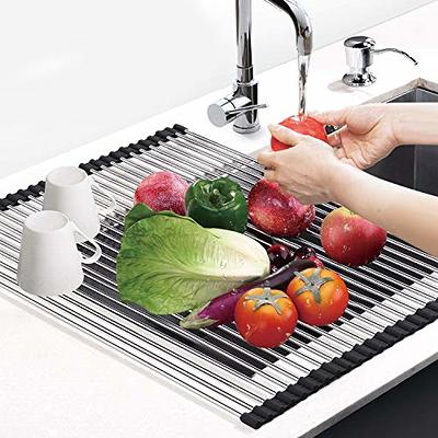 Roll Up Dish Drying Rack Over Sink Over The Sink Dish Drying Rack Kitchen Dish  Drainer