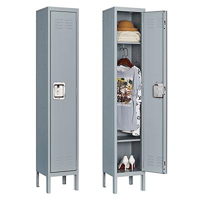 6Door Metal Locker Storage Cabinet W/ Keys &Card Slot For Office