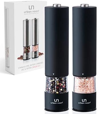 Electric Salt And Pepper Grinder Set - Battery Operated Pack Of 2