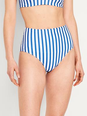 Old Navy High-Waisted Texture-Rib French-Cut Swim Bottoms