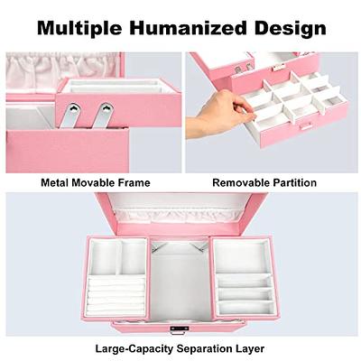 Jewelry Box Women Jewelry Organizer Display Travel Large Capacity Jewelry  Case Classification Boxes Storage Jewelry Storage Case Nail Charms Organizer  Earrings Necklace Women Gifts Girl Gifts Girlfriend Gifts