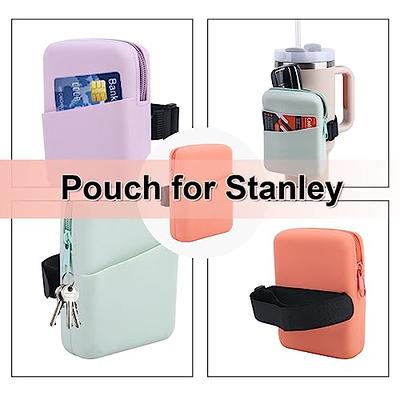 Water Bottle Pouch Compatible With Stanley Quencher Adventure 40oz & Stanley  Ice Flow 20oz 30oz, tumbler pouch with Pocket, for Cards, Keys Ice Water Cup  Bottles Cup Pouch Gym Small Zipper Storage