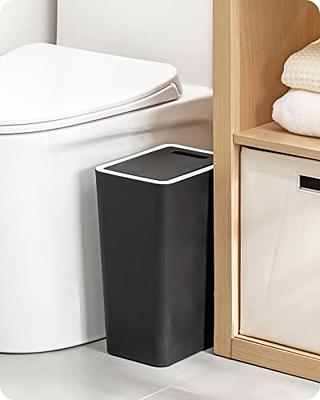 XAJH Trash Can, Plastic Bathroom Trash Can, Slim Garbage Can, Narrow Waste  Basket, Trash Bins Container with Handle for Bedroom, Bathroom, Kitchen,  Office, Dorm (Gray) - Yahoo Shopping