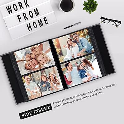 Mublalbum Small Photo Album 4x6 100 Photos Linen Cover Picture photo Book  with 100 Horizontal Pockets for Wedding Family Anniver
