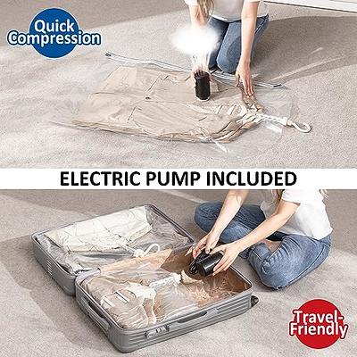  12Pack Jumbo Vacuum Storage Bags, Space Saver Bag for Clothes,  Clothing, Bedding, Pillows, Comforters, Blankets, House Moving, Travel, Vacuum  Seal Compression Bags with Hand Pump, Cap-free Air Valve : Home 