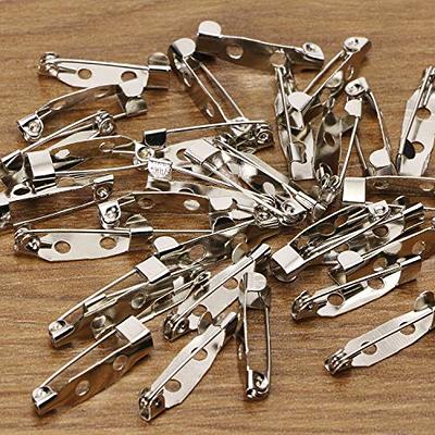 Shapenty 30PCS Locking Pins Backs Safety Clasp Brooch Badge Bar Jewelry Pins  for DIY Craft Name Tags Toy Ribbon Corsages Costume Jewelry Making Sewing  Felt Fabric Baby Shower Wedding (Silver, 20MM) 