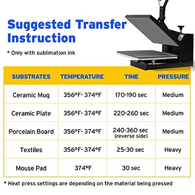 A-sub Sublimation Paper Heat Transfer 110 Sheets 8.5 x 11 Inches Letter Size Compatible with Inkjet Printer 120gsm