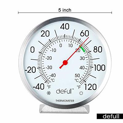 GuDoQi Indoor Outdoor Window Thermometer, No Battery Required, Transparent  Dial, Weather Thermometer, Accurate Readings for Home, Office, Patio