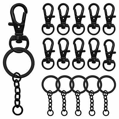 150Pcs Black Swivel Snap Hook Set,Swivel Clasp Keychain Hook