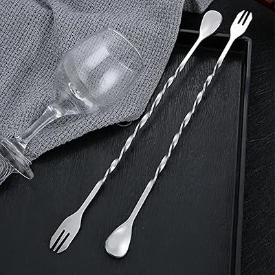 3 Pcs Extra Long Stainless Steel Mixing Spoons Pattern Bar Shaker Spoon  Barware Stirring Spoon For