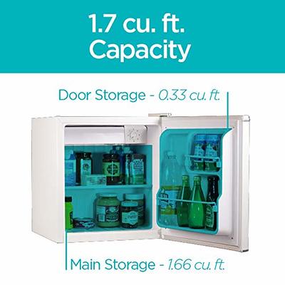 WANAI Compact Refrigerator 3.2 Cu.Ft Retro Mini Fridge with Freezer Dual  Door Small Refrigerator with 7 TEMP Modes, LED Lights, Removable Shelves