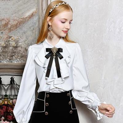 JKQBUX Fashion Black Ribbon Bow Tie Brooch Pins for Women Girls Crystal  Pearl Uniform Pre-Tied Bowknot Corsage Party Ceremony Accessories - Yahoo  Shopping