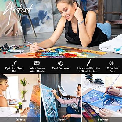 Art Paint Set for Kids, Painting Supplies Kit with 5 Canvas Panels, 8  Brushes, 12 Acrylic Paints, Multi-Function Table Easel, Etc, Premium  Acrylic