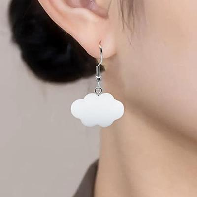 Cute White Cloud Earrings For Women Girls Jewelry Resin Cartoon Earrings  With Stainless Steel Fish Hook Hypoallergenic Earrings For Girls Gifts  (White Cloud) - Yahoo Shopping