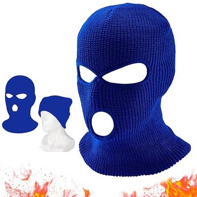 Handepo 2 Pcs 3 Hole Ski Mask Winter Warm Balaclava Full Face Knit Mask Ski  Hat Mask Knitted Full Face Cover for Men Women